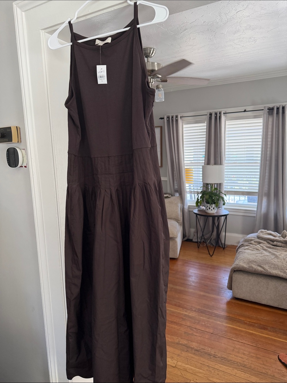 LOFT Dark Brown Sleeveless Maxi Dress